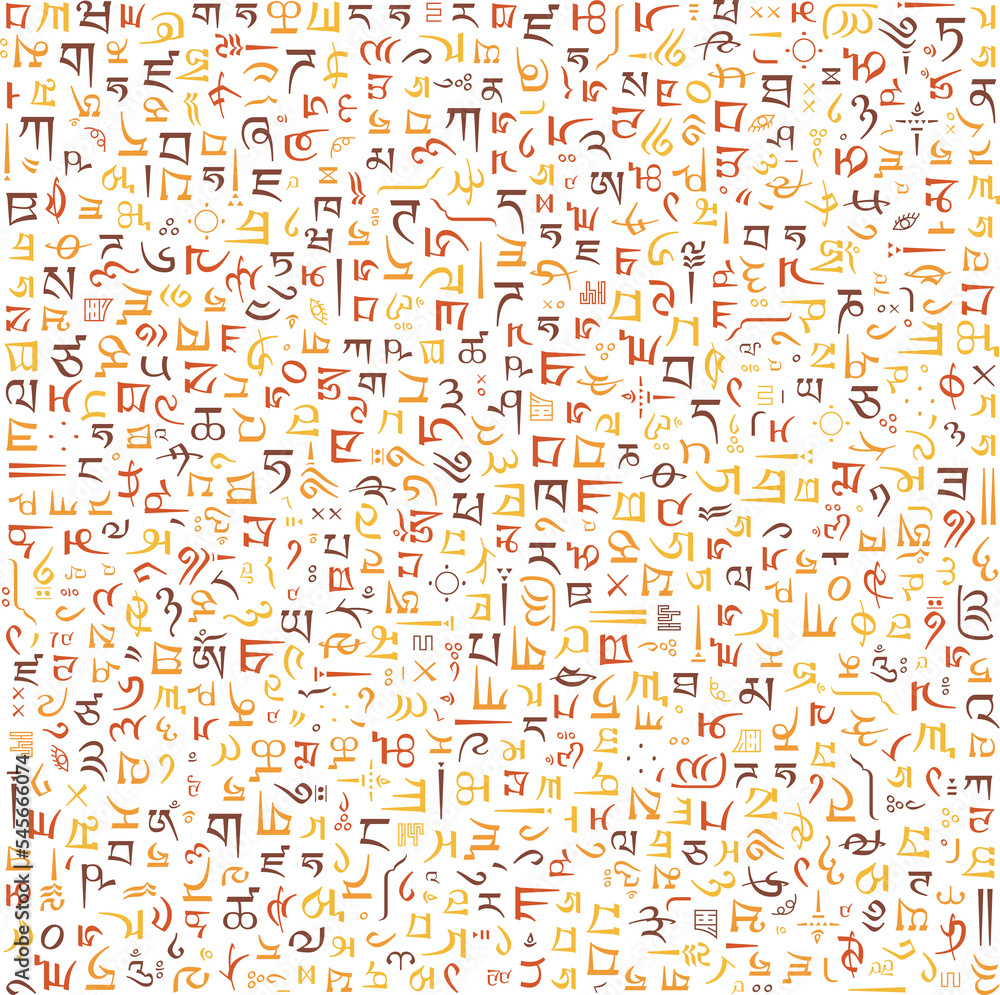Tibetan writing Tibetan writing