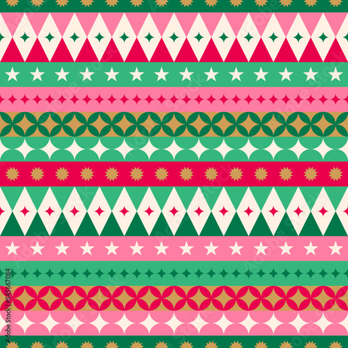 Geometric elements stripes pattern for christmas and new year holidays. 