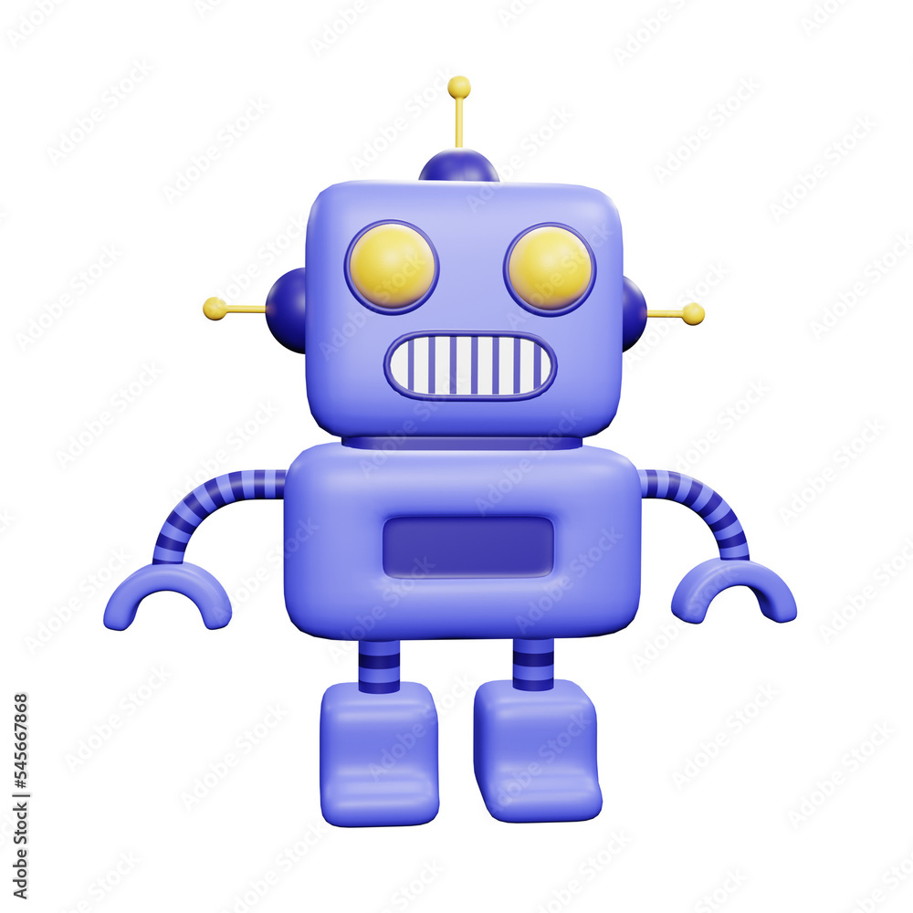 PNG 3d rendering of robot for your content asset needs
