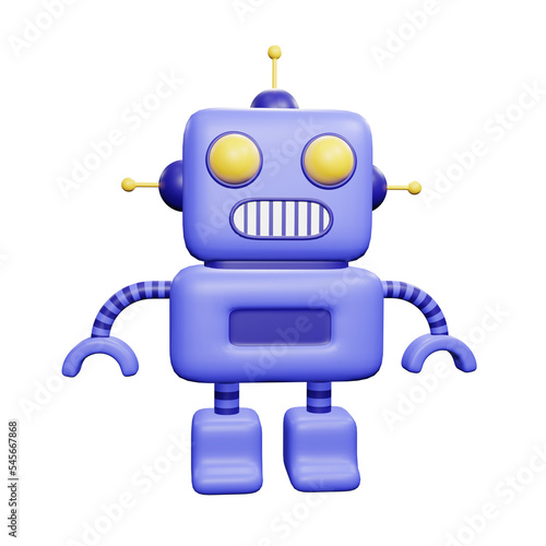 Obraz na płótnie PNG 3d rendering of robot for your content asset needs w salonie