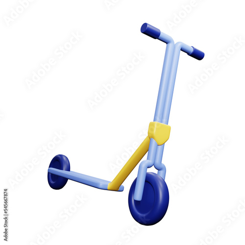 Obraz na płótnie PNG 3d rendering of scooter for your content asset needs w salonie