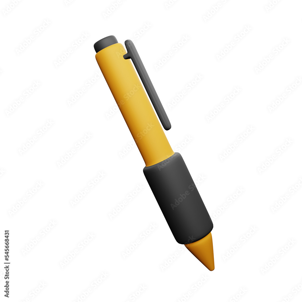PNG 3d rendering of school pen for your content asset needs