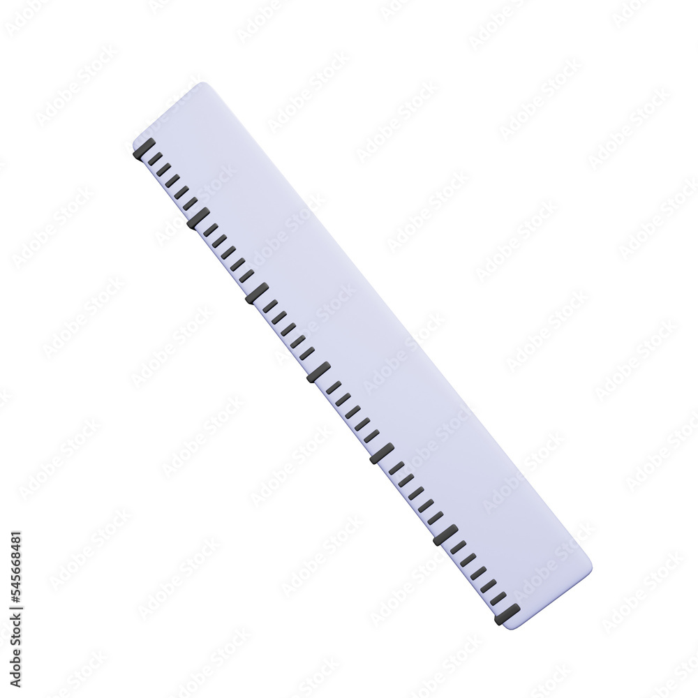 PNG 3d rendering of ruler for your content asset needs