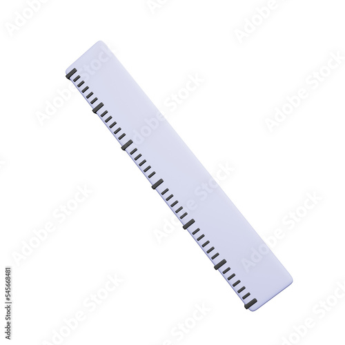 Obraz na płótnie PNG 3d rendering of ruler for your content asset needs w salonie