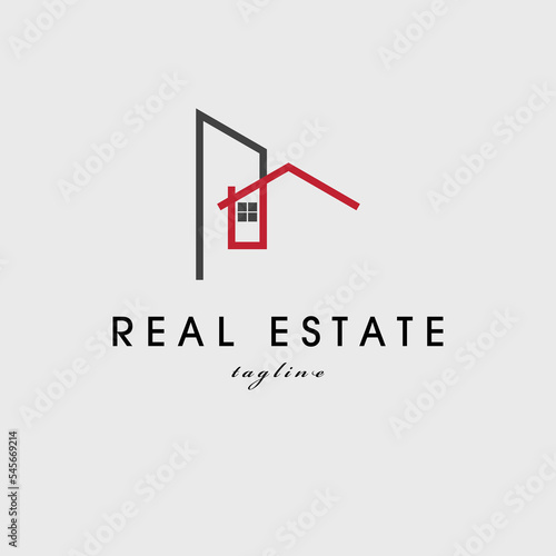 real estate logo vector design for brand identity symbol etc