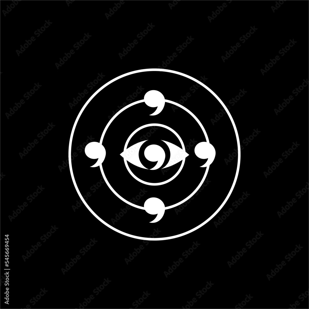 Eye Vector Illustration Logo Design With Number 9 And Circle Stock eye-vector-illustration-logo-design-with-number-9-and-circle-stock