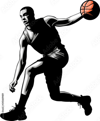 basketball player silhouette vector