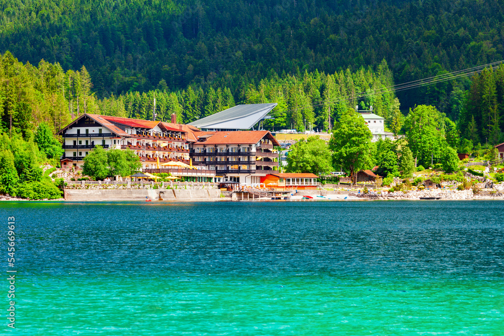 Eibsee lake in Bavaria, Germany