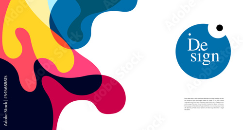 Colorful Abstract Banner Template with Dummy Text for Web Design, Landing page, and Print Material