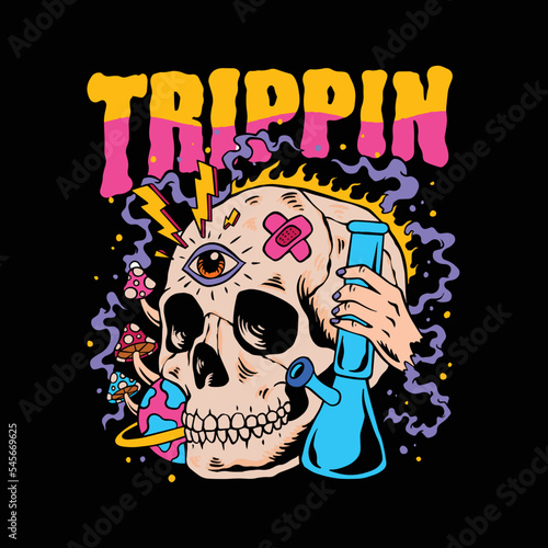 Trippin tees graphic vector. 300dpi. 5000x50000 px.