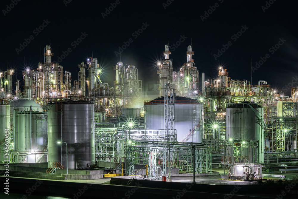 Obraz premium 網干工場夜景