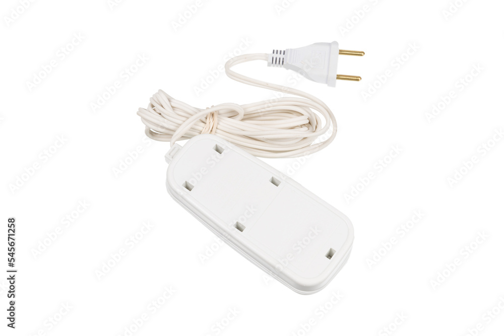 power strip, isolated on white, studio shot. power strip, isolated on white, studio shot.