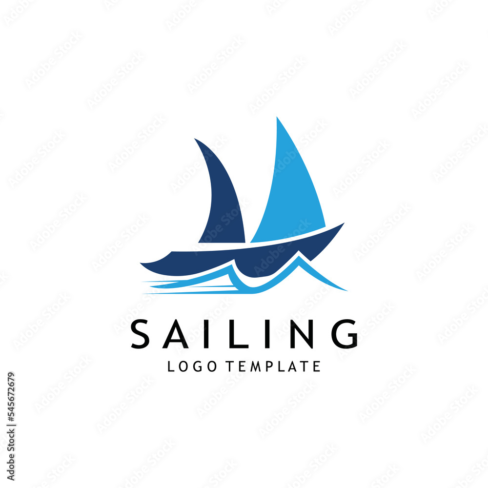 sailboat illustration design vector template