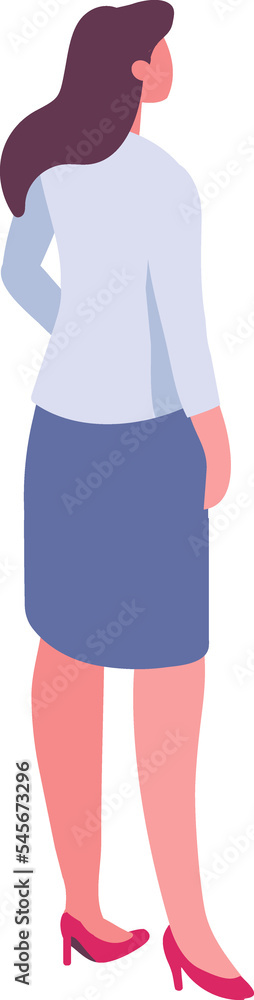 Obraz premium Isometric business woman, business lady