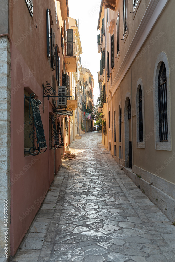 Gasse in der Altstadt von Kerkyra, Korfu