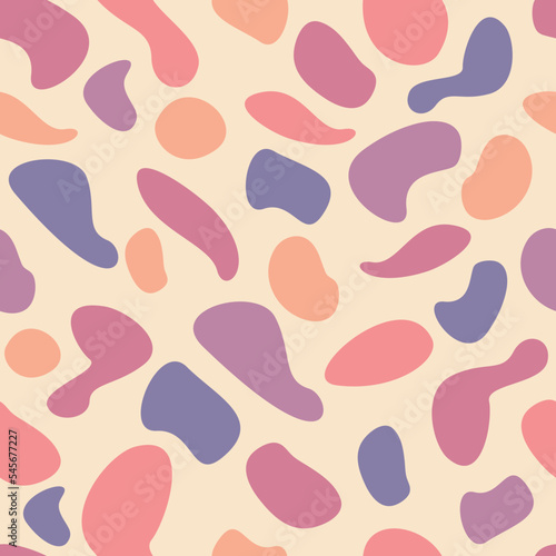 Seamless minimalistic pattern in pink shades. Abstract flat pattern with bubbles for print, wrapping, templates, gift cards, invitations.