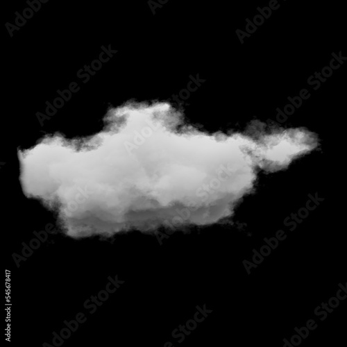 Cloud isolated on black background. White cloudiness, mist or smog, smoke background. © SavingThrw