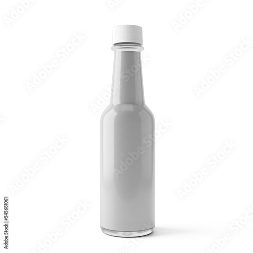blank glass bottle with transparent background. 3D render.