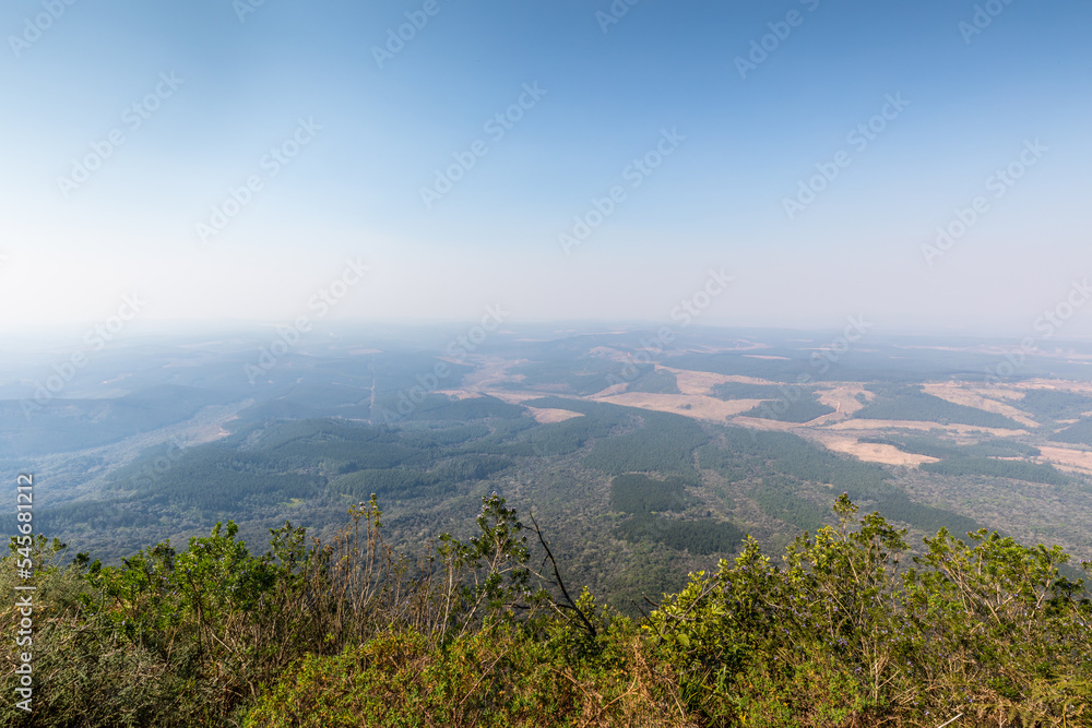 View from God's Window over the lowveld along the Panorama Route in Mpumalanga Province of South Africa