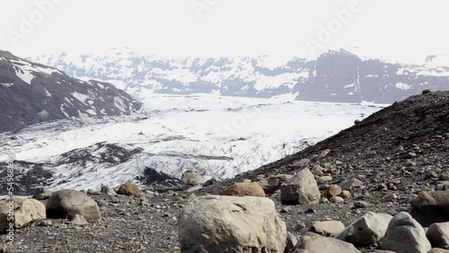 foothills to the langjokull glacier in iceland photo