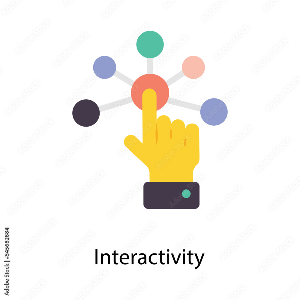 Interactivity vector Flat Icons. Simple stock illustration Interactivity vector Flat Icons. Simple stock illustration
