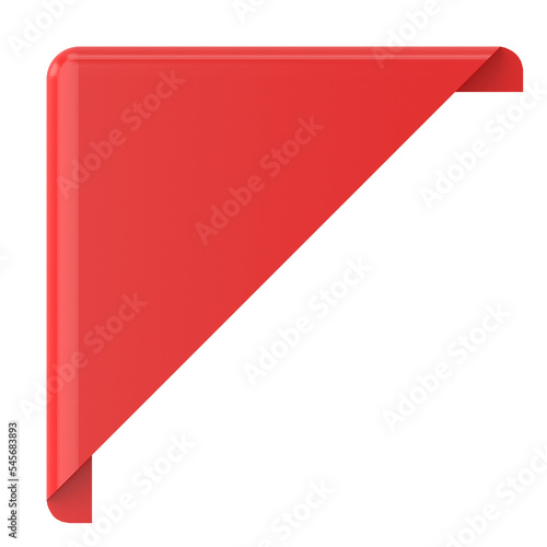 Free Download Corner tag. Corner label. 3D illustration. - GFXLoad