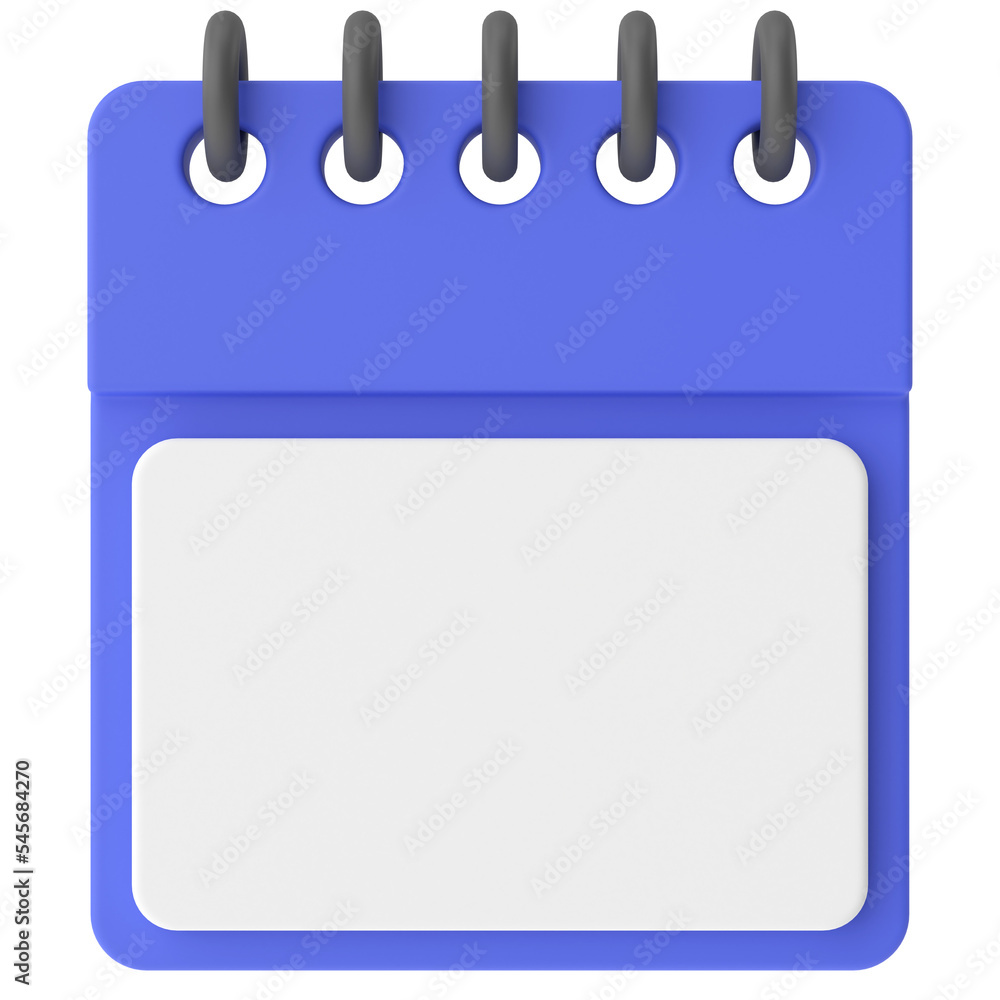 Empty calendar. 3D calendar. Empty calendar. 3D calendar.
