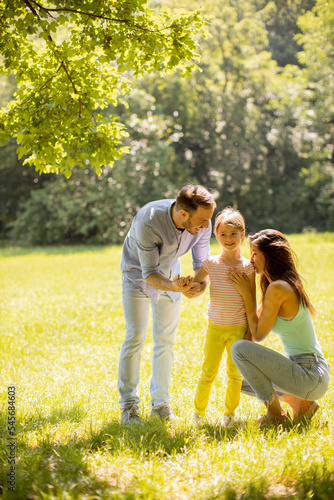 Happy young family with cut...