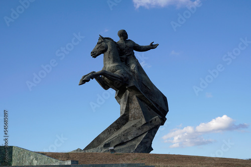 Monument Antonio Maceo Grajales, kubanischer General der Unabhängigkeitskriege von 1868 bis (1898), von Bilhauer Alberto Santiago Lescay, Plaza de la Revolucion, Santiago de Cuba, Provinz Santiago de 