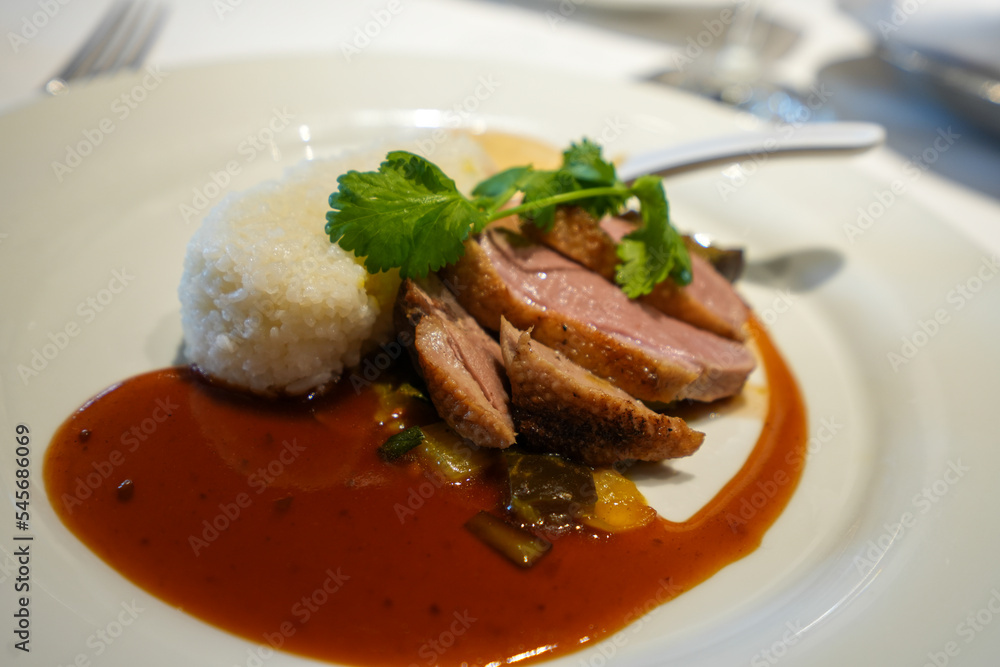 Ente à l'Orange mit Reis Ente à l'Orange mit Reis