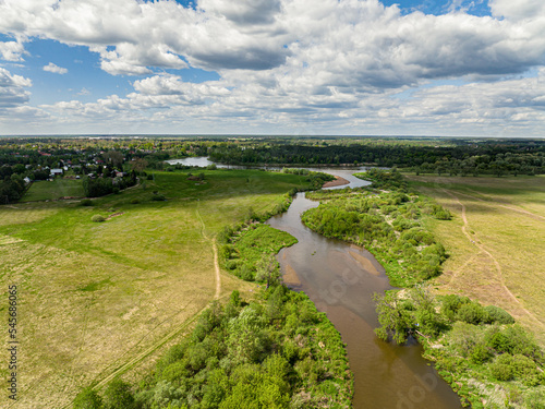Fototapeta Naklejka Na Ścianę i Meble -  River Liwiec, near the town of Świniotop