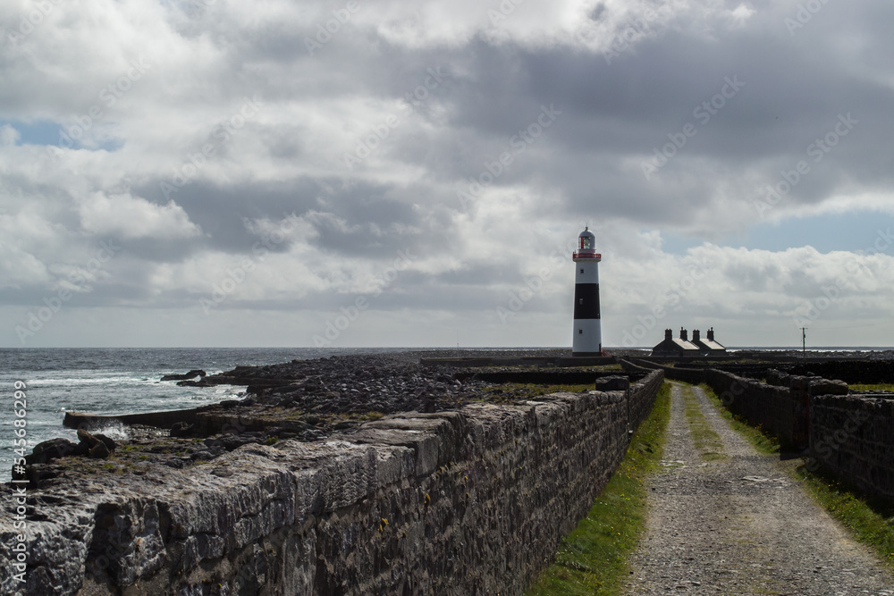 Lighthouse on inis oir in Ireland