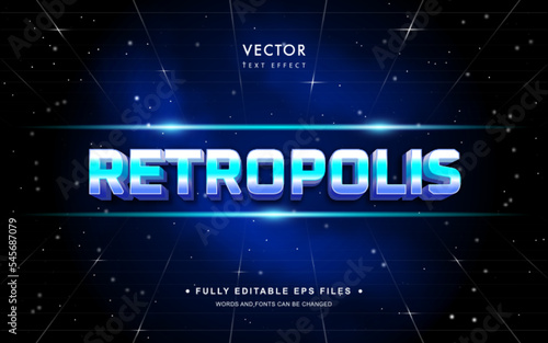 Vector Editable Text Effect in Retropolis Style