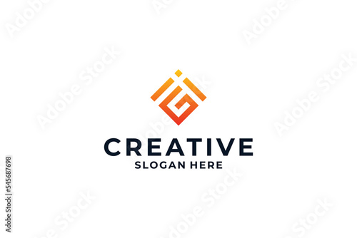 Letter G logo design with creative combination concept.