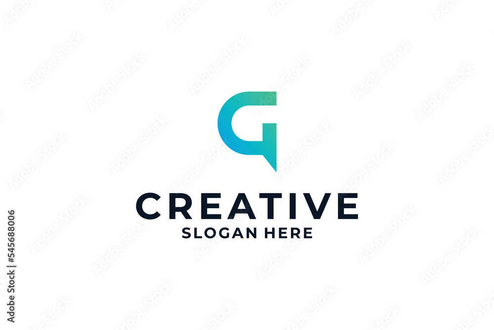 Minimal letter G logo design template. Minimal letter G logo design template.