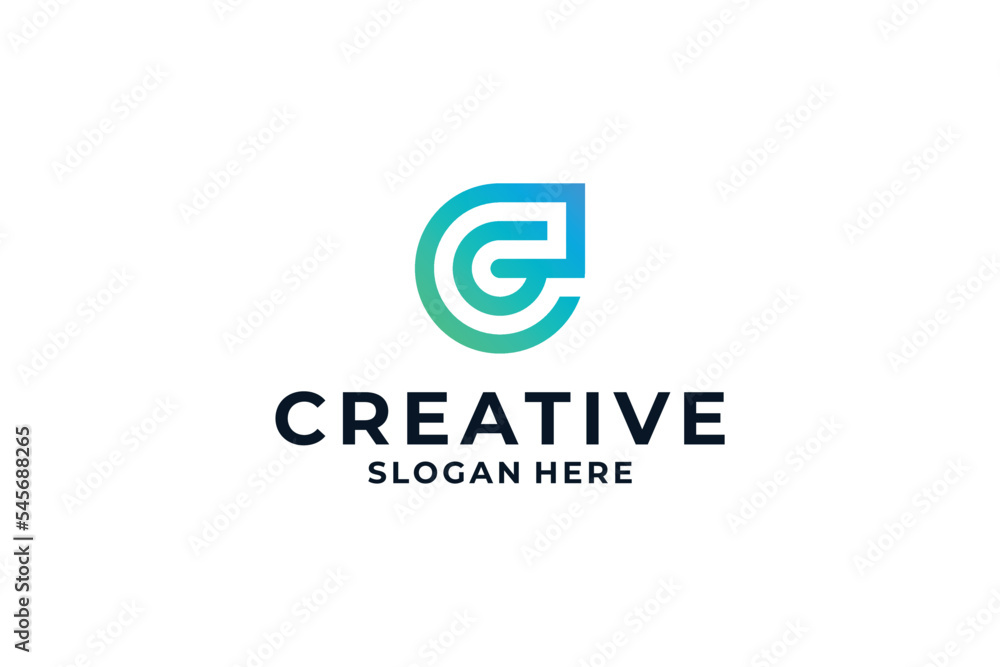 Modern letter G logo design inspiration. Smart initial G concept. Modern letter G logo design inspiration. Smart initial G concept.