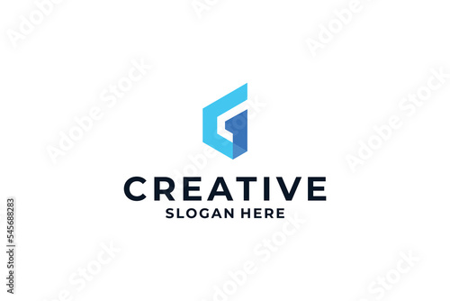 Creative letter G logo design modern concept.