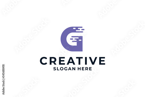abstract letter G logo type.