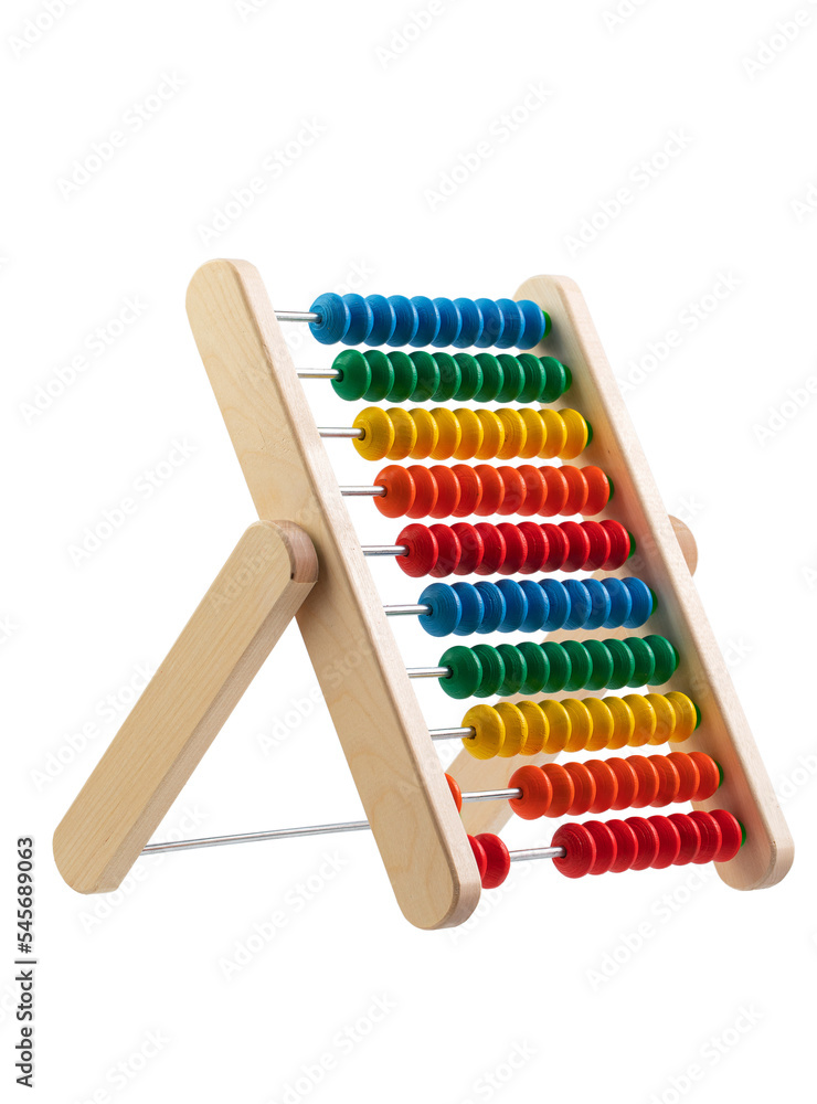 children's toy wooden abacus with multicolored knuckles, isolated on a transparent background children's toy wooden abacus with multicolored knuckles, isolated on a transparent background