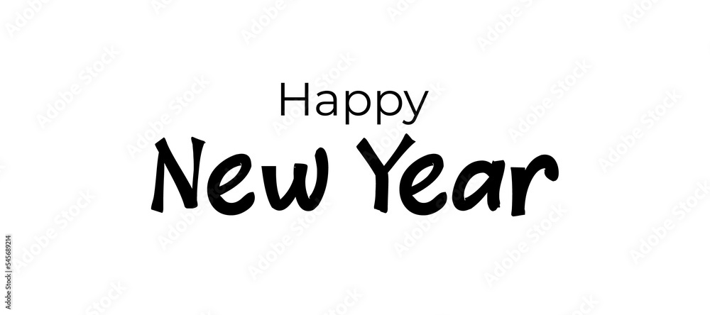 HAPPY NEW YEAR text handwritten script. Celebration poster, banner template design. Editable Vector illustration in png format HAPPY NEW YEAR text handwritten script. Celebration poster, banner template design. Editable Vector illustration in png format