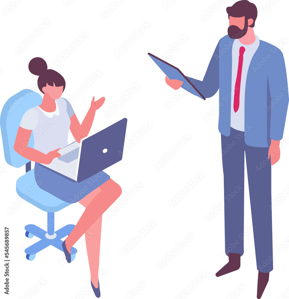 Business meeting, business people isometric illustration Business meeting, business people isometric illustration