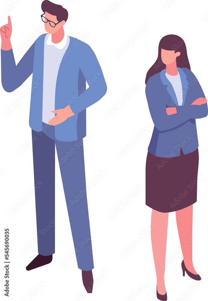 Business meeting, business people isometric illustration Business meeting, business people isometric illustration