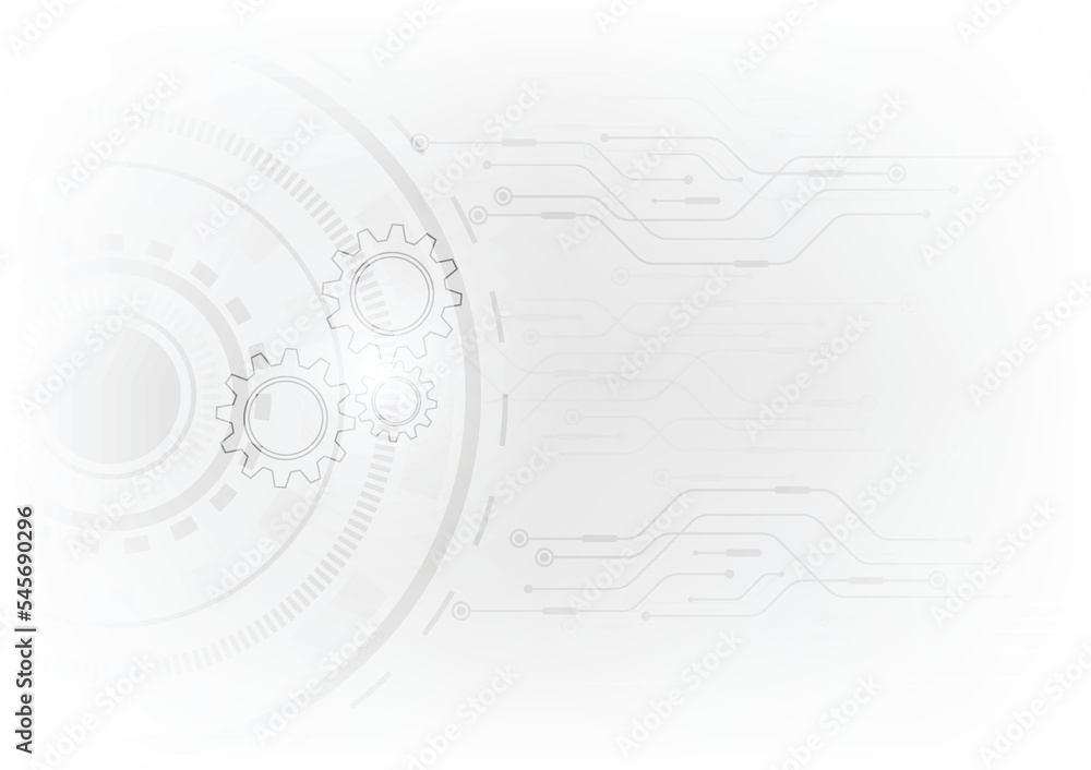 Abstract Technology Communication Concept Vector Background white gray with various technology elements high-tech communication concept innovation background