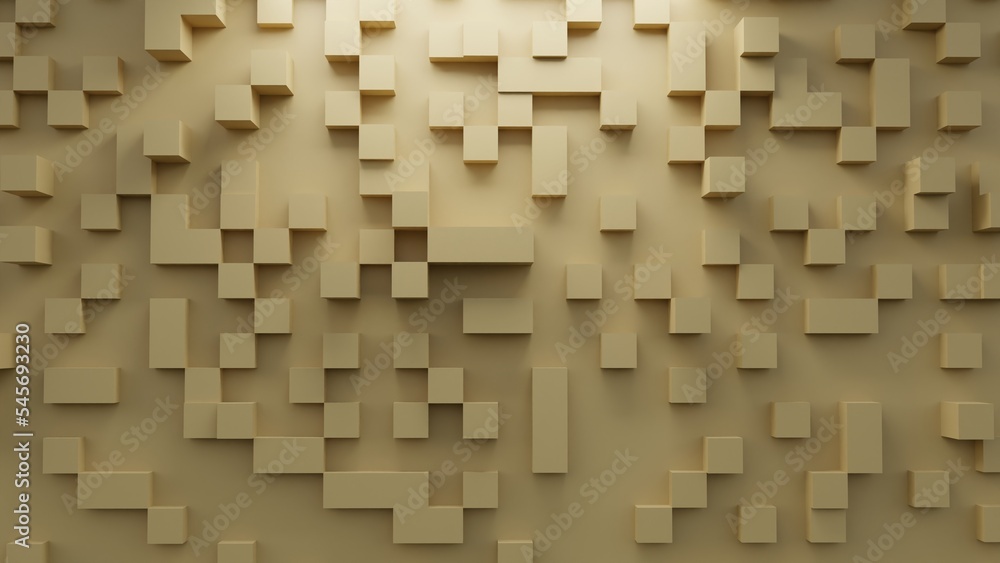 3D rendering. Abstact minimal white random shifted cube geometrical wall. 3D rendering. Abstact minimal white random shifted cube geometrical wall.