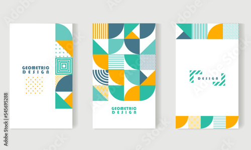 A set of abstract covers, backgrounds, Bauhaus posters