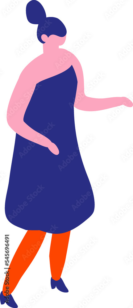 Girl, woman silhouette simple illustration Girl, woman silhouette simple illustration