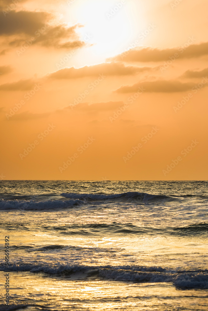 Sunset on the Mediterranean coast