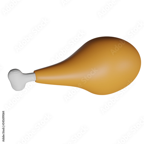 thanksgiving 3d illustration chicken thighs
