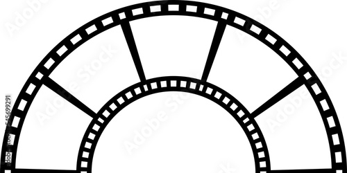 35mm filmstrip photo frame Semicircle design element