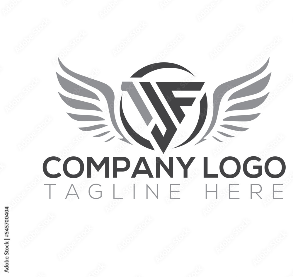 Initial Letter Logo and Wings Design Initial Letter Logo Template Initial Letter Logo and Wings Design Initial Letter Logo Template